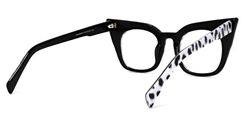 Voogueme Black White Leopard Cat Eye Blue Light Glasses For Women Block Uv Anti Eyestrain Eyewear Chandra Wa096252-05, Medium #TOP7