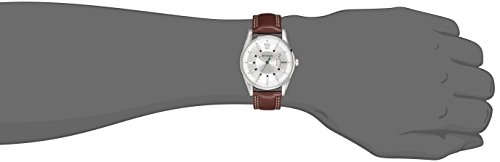 Image of Titan Men Leather Analog White Dial Watch - Ne9322Sl03A, Band Color-Brown