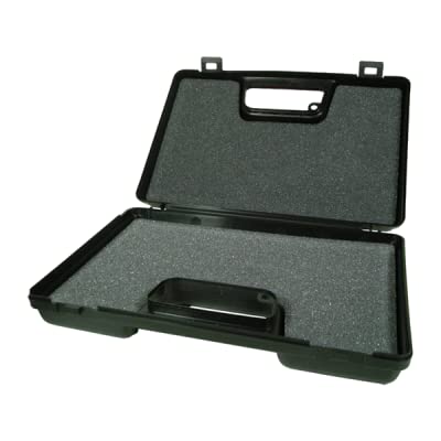 Valigetta da trasporto Pistola a pistola corta plastica rigida esterna e spugna imbottita interna. Caccia, Airsoft, Colpo olimpico, Pistola, revolver. 27 X 17 X 60 cm Nero