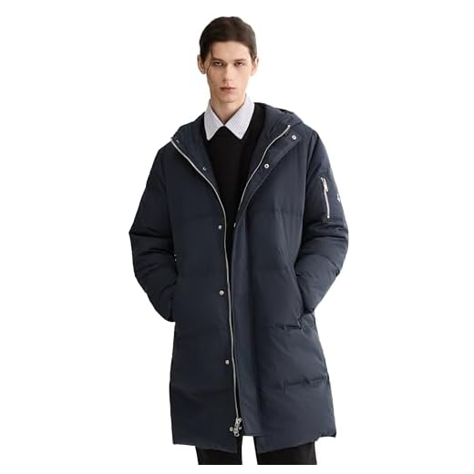 Orolay Men’s Thickened Down Jacket Winter Warm Down Coat Navy