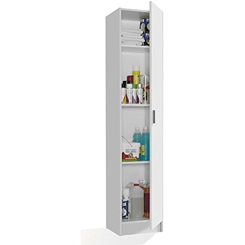 Vita Tall Kitchen Utility Cabinet in White Cover