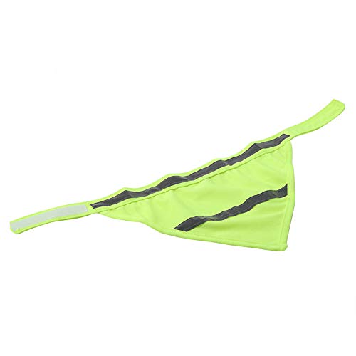 Hund Bandanas Reflektierende Sicherheit Hund Schal Dreieck Streifen Haustier Hundehalsband Personalisierte Neon Farbe Sichtbarkeit Produkte Halstuch(M Fluorescent Yellow)