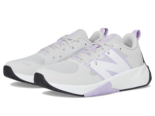New Balance �L�b�Y FuelCell Play V1 ���[�X�A�b�v, Grey Matter/Lilac Glo/White, 5.5 Wide Big Kid