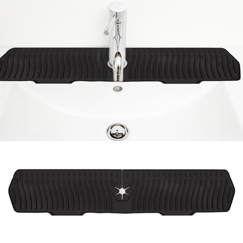 Protector absorbente de silicona con desagüe automático para grifo de cocina 6