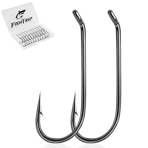 FishTrip Fly Fishing Hooks Dry Fly Tying Hooks for Trout Fishing