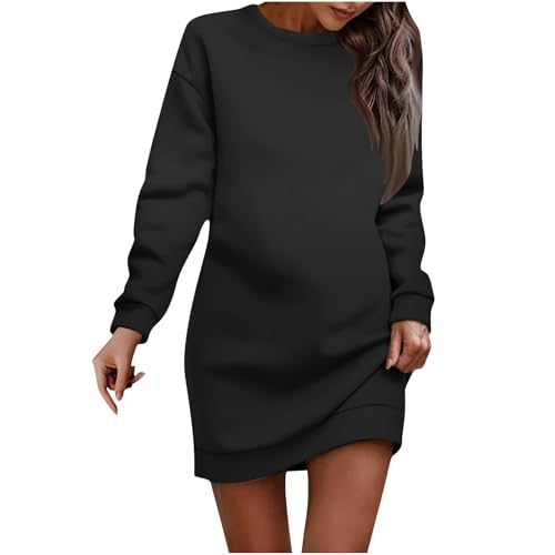 shift dress long sleeve Ruziyoog Women's Casual Sweatshirt Dress Long Sleeve Mini Dress Pullover  Tunic Tops Crewneck Loose Flowy Shift Dresses Black at Amazon Women's  Clothing store