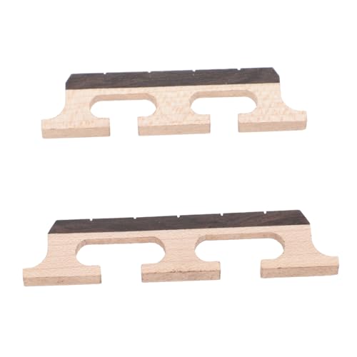 CIMAXIC Banjo Wooden Bridge 2 Pack Replacement for 4 String Banjo Simple Installation Material Longevity