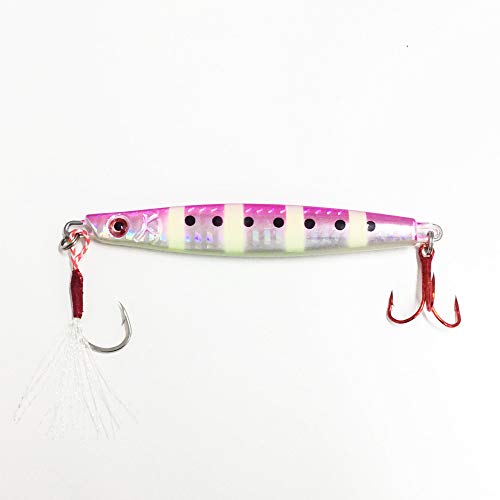 オルルド釣具 メタルジグF Aセット 4色 7.5cm 25g アシストフック付 魚に見えにくい赤フック採用 qb100143a01n0 5枚目