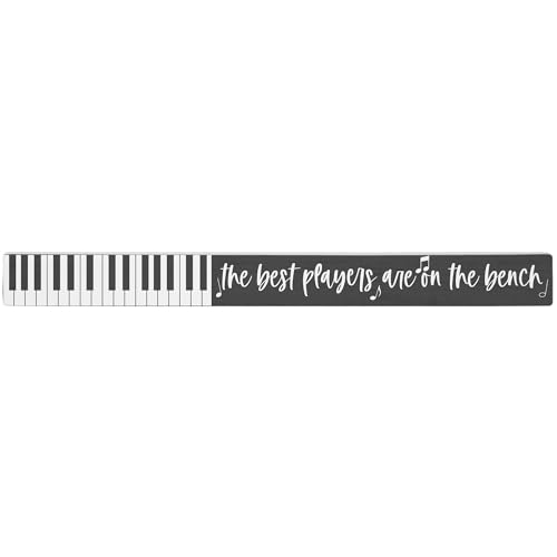 Simply Said, INC Letrero musical de madera con pianos en el banco, fabricado en Estados Unidos, TLK2567