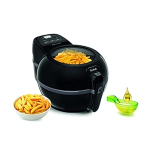 Tefal FZ7228 ActiFry Extra Hot Air Fryer 1550 W Capacity 1.2 kg Mixing Arm System Little to No Oil Required Black