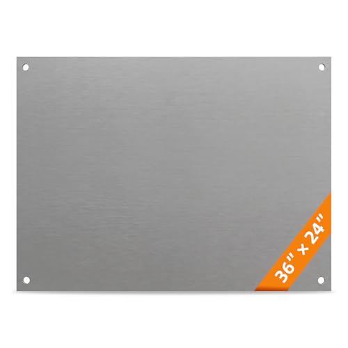 MIAOOWITH Stainless Steel Backsplash for Stove 36 x 24 Inch 304 Steel Splatter Guard for Kitchen Wall Film-Free Out of Box Heat Resistant Range Hood Backsplash Panel with Pre-Drilled Holes