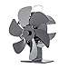 Narzędzia kominkowe Nowa 6 Ostrza termiczne Powered Piec Fan Czarny Start Kominek Fan Quiet Log Wood Burner Skuteczna dystrybucja ciepła Wyposażenie Trwała, łatwa w instalacji, stabilna wydajność.