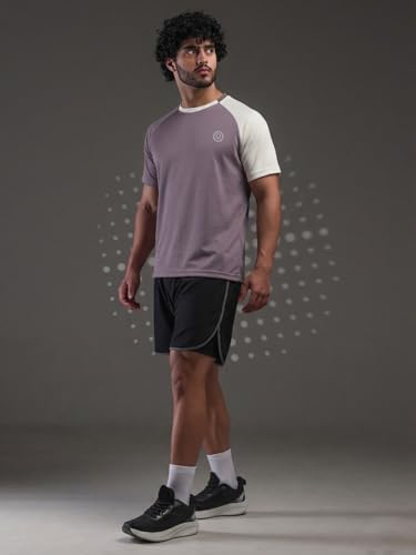 Image of CHKOKKO Gym Tshirt for Men Workout Regular Fit Sports Activewear Man Tshirts with Round Crew Neck and Half Sleeves for Yoga Running&Outdoor Activities