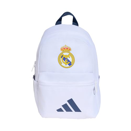 adidas Unisex niños Real Madrid Kids Backpack, white/team navy blue 2, One Size