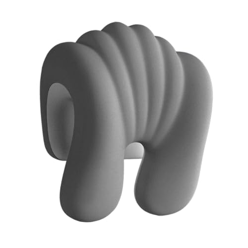 Perfk Office Chair Neck Pillow Headrest Cushion for Men Women Comfortable Gaming Chair Headrest Pillow for Airplane, Dark Gray