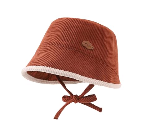 RYZGOJV Children Sping Autumn Hat, Kids Winter Hat for Toddler, Unisex Fishing Cap for Little Children-Orange