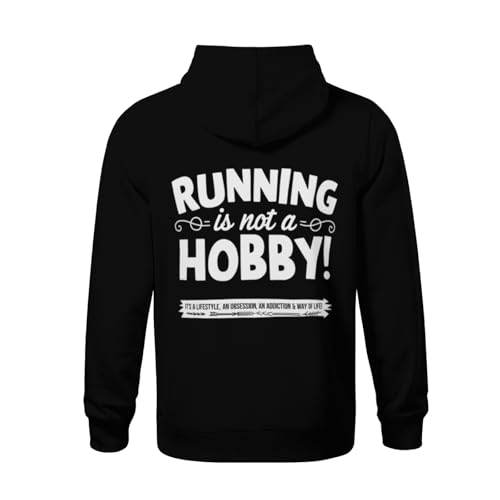 Kids Retro Running Is Not A Hobby Gym Fitness Boys Girls Lightweight Kangaroo Pocket Fleece Hoodies3