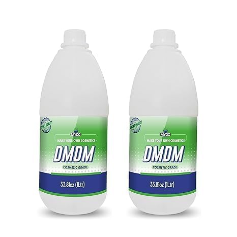 MYOC DMDM hydantoin 33.8 FL Oz (1l) Odorless, white crystalline substance, Preservative in cosmetics and personal care products| Cream, lotion, moisturizer make up foundations (Pack of- 2)