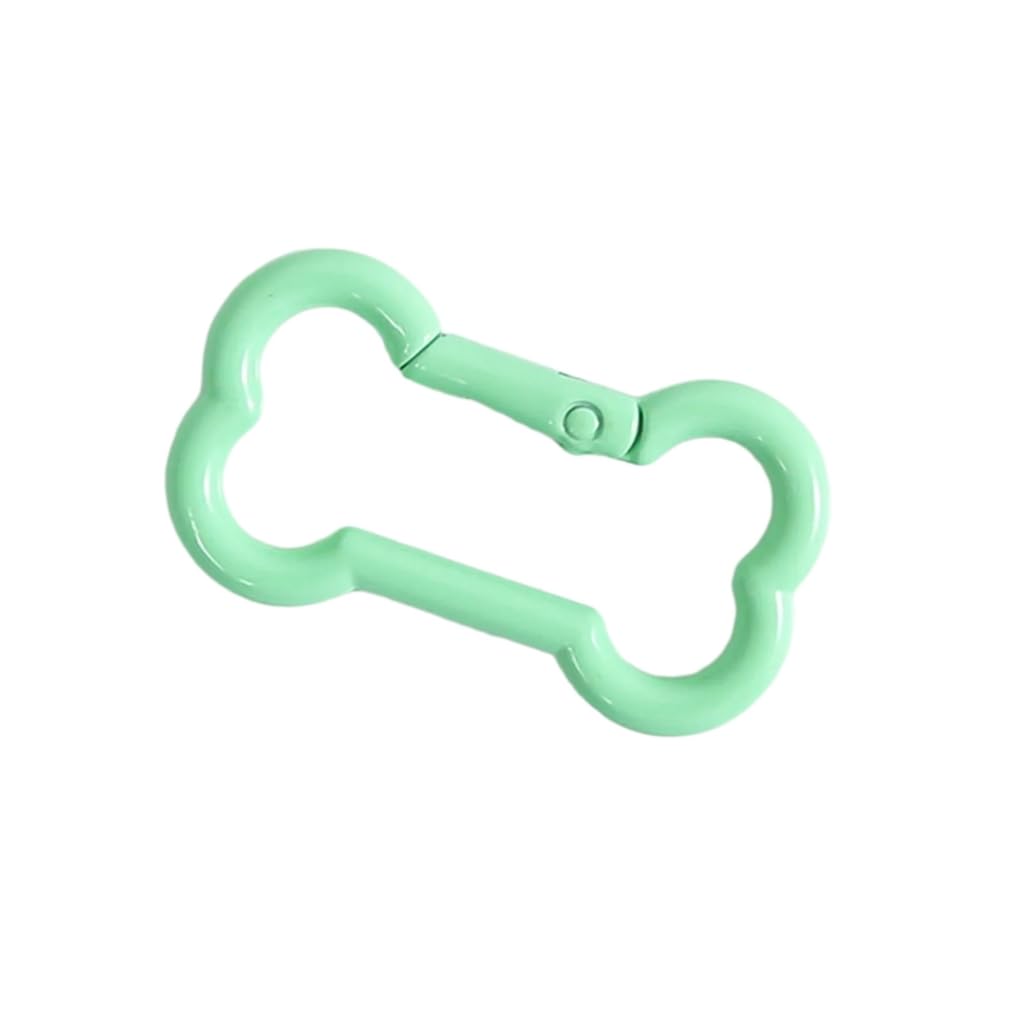 Elnwnnkc Vibrant Bone Keychain Spring Clasp for Pet Lovers Crafting Alloy Jewelry