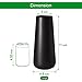 D'vine Dev 11 Inch Ceramic Flower Vase Matte Finishing, Minimalist Design for Home Décor, Bedroom, Living Room, Centerpieces, Office, Ebony Black, VS-XH-E-2