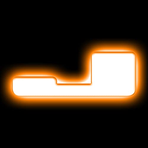 Image of ORACLE Lighting LED Letter J - Universal Illuminated Letter Badges, Matte White Surface Finish, 1 Light (Amber), Part # 3140-J-005