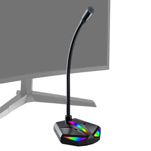 Micrófono USB - Equipo de Computadora de Audio Hogar Personalizable Con Iluminación RGB - Micrófono de Escritorio | Para Grabación Juegos Chat Podcasts Streaming