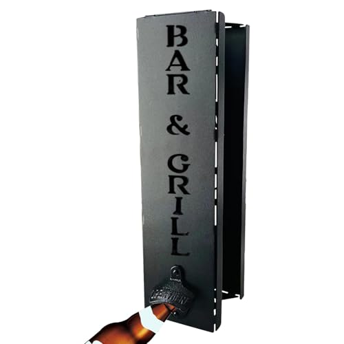 Pueden enfriar con abridor de botellas, soporte de cerveza montado en la pared | Abrebotellas ergonómico con soporte para latas para bar, cocina, garaje