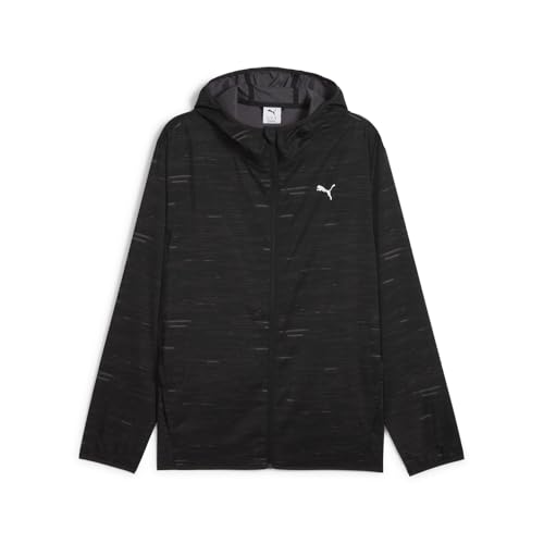 PUMA Mens Train All Day Essentials Graphic Woven Jacket Athletic Outerwear Casual Full Zip - Black - Size XL