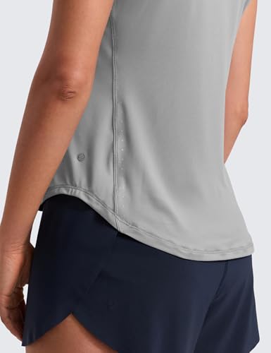 Image of CRZ YOGA Lightweight Racerback Tank Top | Workout, Moisture Wicking, Classic Fit, Hip Length, Reflective Spots, Sleeveless Shirts for Women