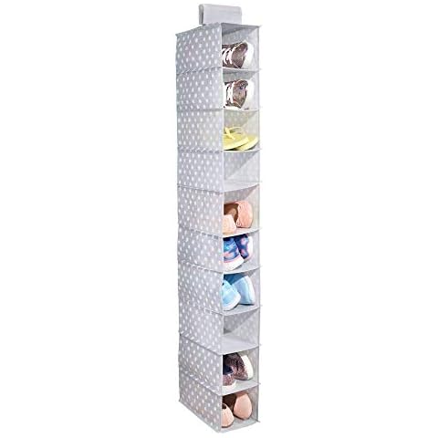 mDesign Estantería de Tela Colgante con 10 baldas Cover