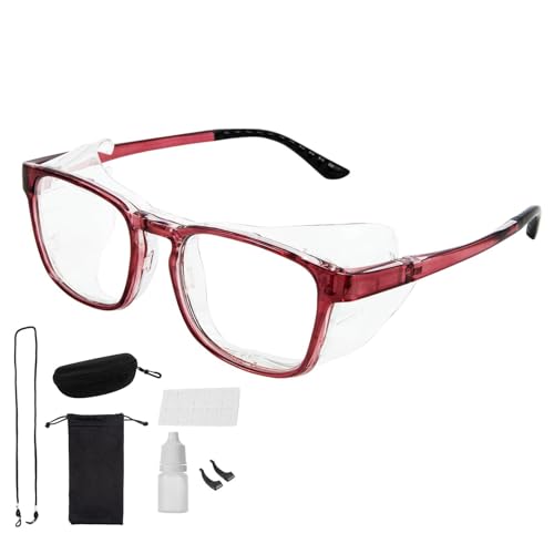 Glasses for Dry Eyes Kit Safety Goggles for Women for UV Blue Light Blocking Anti-fog Aviod Allergens Dry Eyes Eye Moisture Goggles Moisture Chamber Glasses for Dry Eyes Safety Glasses(Purple)