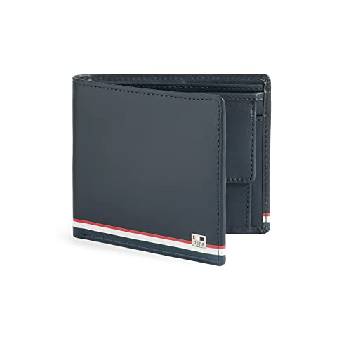 U.S. POLO ASSN. Patras Navy Leather Wallet for Men