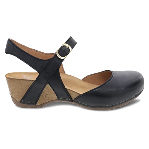 Dansko Tiffani Wedge Sandal For Women – Cushioned, Contoured Footbed For All-Day Comfort And Support Black Sandals 7.5-8 M Us #TOP5