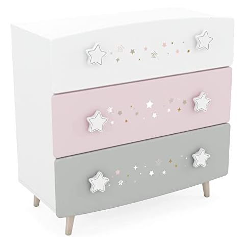 habeig Kinder Kommode Himmelssterne Kinderzimmer Schrank Prinzessin Anrichte Schublade Tür Gross Cover
