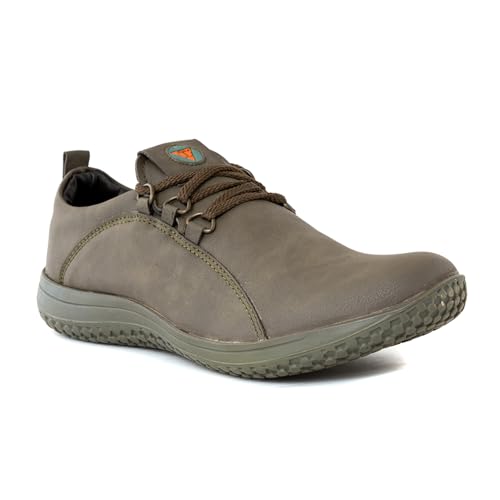 Image of Khadim's Olive Outdoor Casual Sneakers for Men