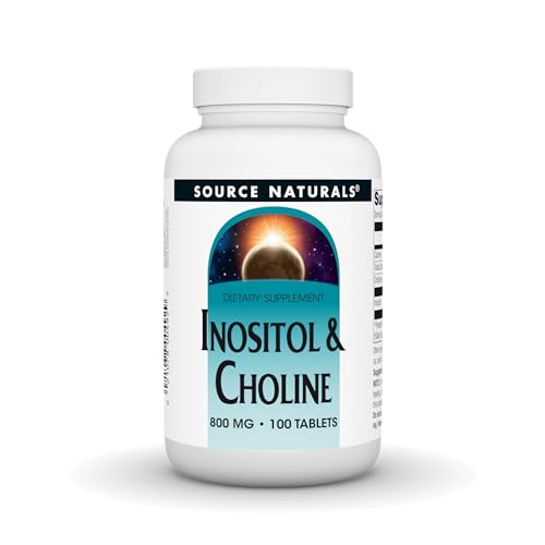 Source Naturals Inositol & Choline, Supports Healthy Nerve Function* - 800 mg -100 Vegetarian Tablets