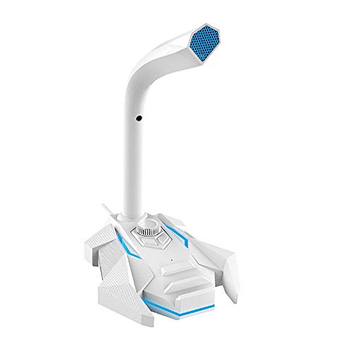 コンデンサーマイク チャットゲームの記録のためのUSBのプラグアンドプレイ調節可能なデスクトップのラップトップのマイクロフォン トコンデンサーマイクロホン (Color : White)