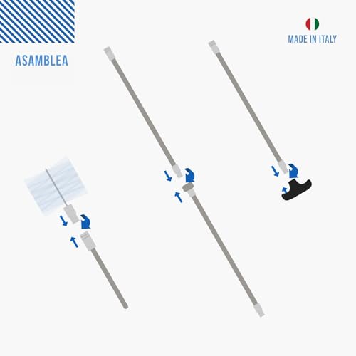 BARETTO Alargador flexible de acero inoxidable para kit de limpieza de estufa de pellets, extensión inoxidable de 9 metros para la limpieza de estufas de pellets con curva de 90°, apta para estufas de - imagen 4