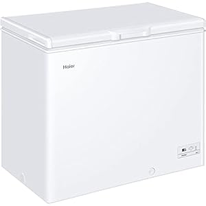 Haier HCE203F Freestanding Chest Freezer, 198L Capacity, A+ (F) Energy Rated With Counter Balance Lid – White