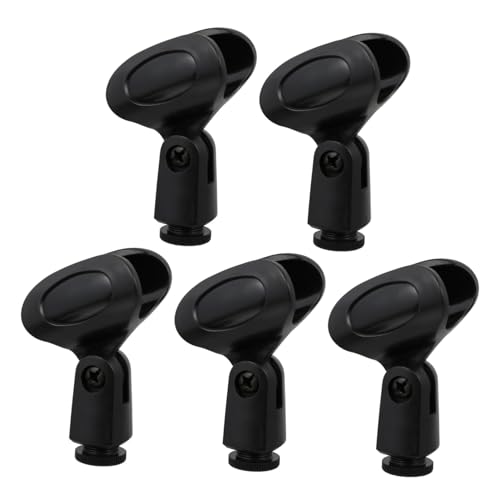 1Set Microphone Holder Clips Mic Clips for Standard Stands for Ktv and Stage Performances Easy Installation Black