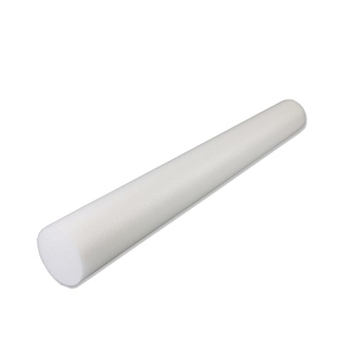 CanDo PE White Foam Roller, 4" X 36", Round