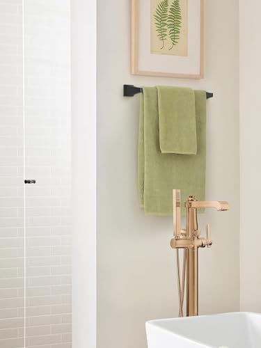 Image of Amerock Mulholland 18 inch Matte Black Towel Bar