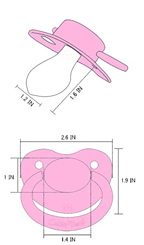 Image of CutiePlusU Adult Sized Pacifier Large Shield Pink