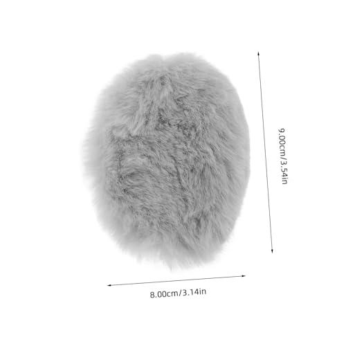 1pair Bandless Plush Ear Warmers for Soft Fleece Ear Covers for Men Women Boys and Girls Grey Outdoor Cold Weather2