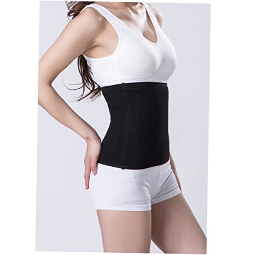 Faja lumbar de lana negra para soporte y calor miniatura 6