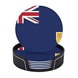 Lot de 6 dessous de verre avec drapeau des îles Turques et Caïques - Décoration pour la maison, le bureau, la cuisine, la salle à manger, le bar