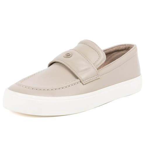 Nautica Women’s Slip-On Penny Loafer Sneakers – Casual Comfort Walking Shoes with Cushioned Insole and White Sole