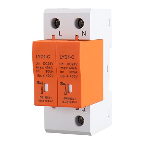 Baomain Surge Protective Device DC 24V 40kA 400V 2P(1P+N) Surge Arrester Device LYD1-C40
