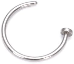 4youquality Small Thin Surgical Steel Open Nose Ring Nose Hoop Piercing Stud 7 Colour 3 Size UK