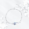 ONEFINITY Bracelet de cheville tortue de mer en argent sterling 925 avec vague, étoile de mer, coquillage de mer, bracelet de cheville, tortue, vague, bijou pour femme, Eine Grösse, Argent sterling, #2
